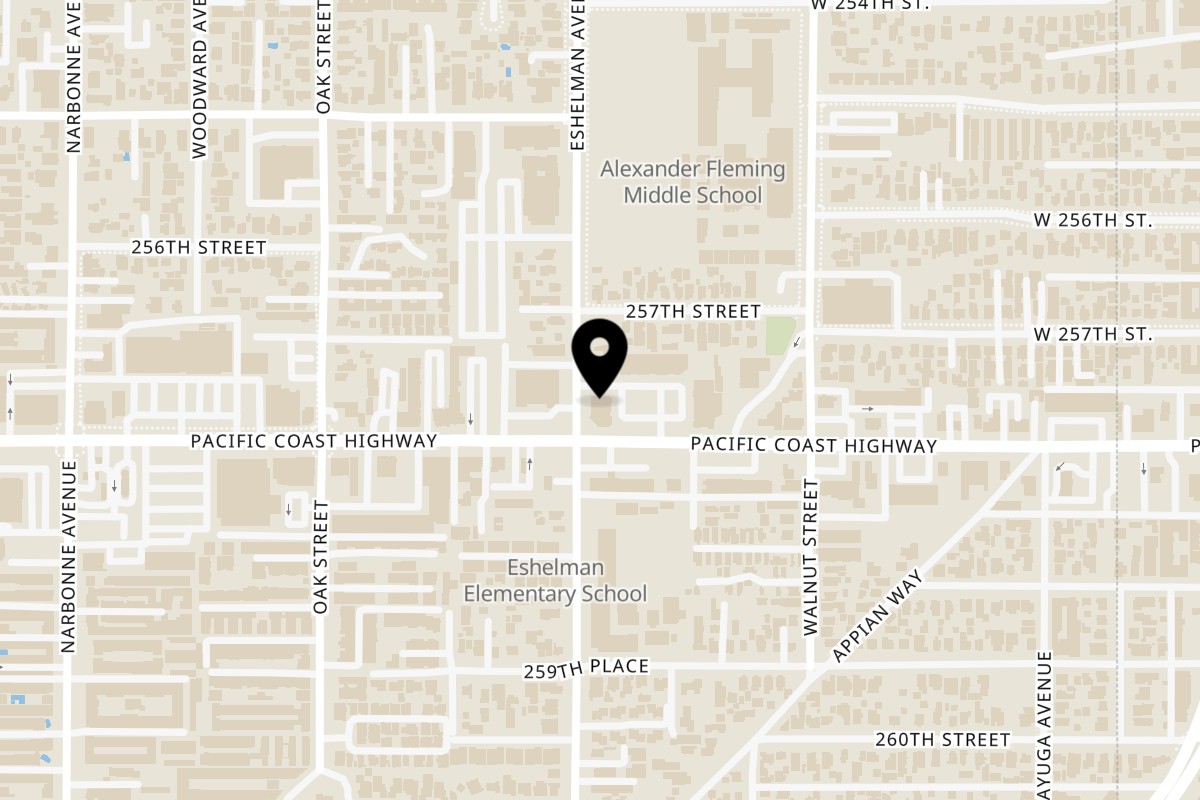 Map showing the location of Al Hamra Kabob Grill Lomita on 1959 Pacific Coast Hwy in Lomita